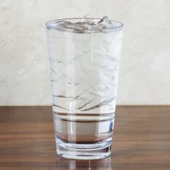 GET Enterprises GET S-17-CL Revo 16 Oz. Customizable SAN Plastic Stackable Mixing / Pint Glass - 24/Case
