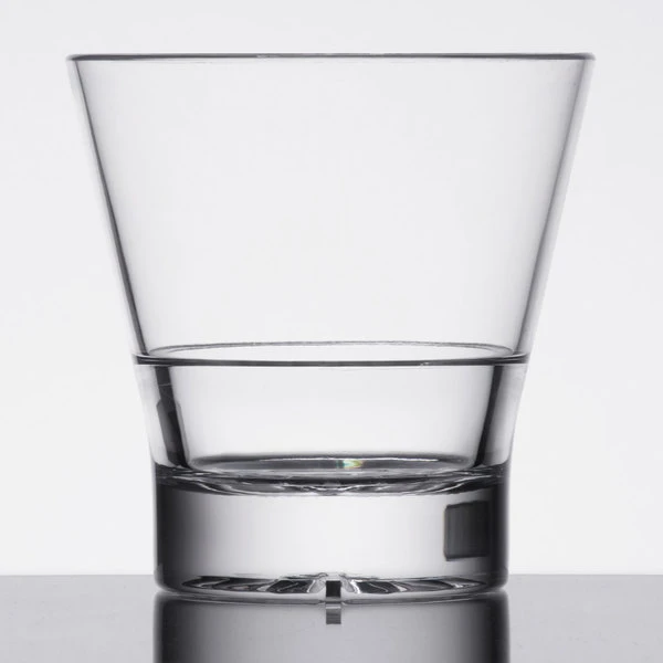 Thunder Group PLTHRG212C 12 Oz. Plastic Starburst Rocks / Old Fashioned Glass - Image 2