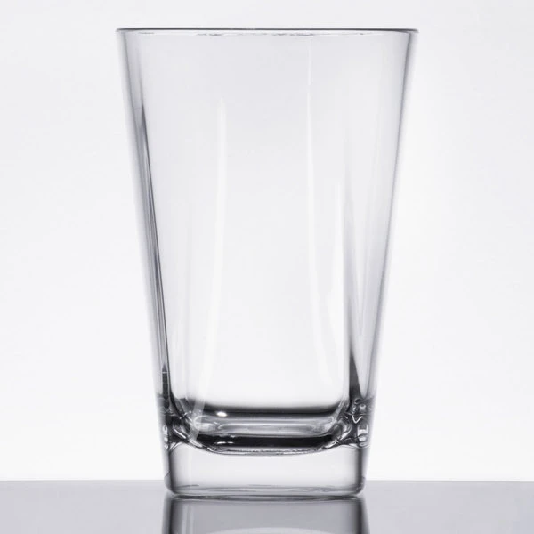 GET Enterprises GET SW-1471-CL Cubed 12 Oz. SAN Plastic Highball Glass - 24/Case - Image 2