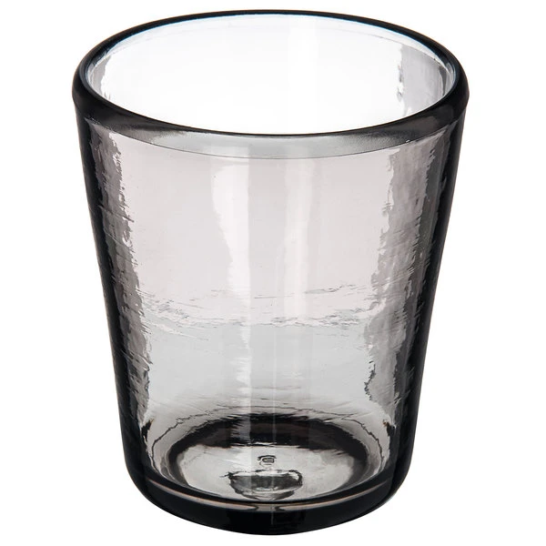 Carlisle MIN544018 Mingle 12 Oz. Smoke Tritan Plastic Double Rocks / Old Fashioned Glass - 12/Case 3 Carlisle MIN544018 Mingle 12 Oz. Smoke Tritan Plastic Double Rocks / Old Fashioned Glass - 12/Case - Image 3