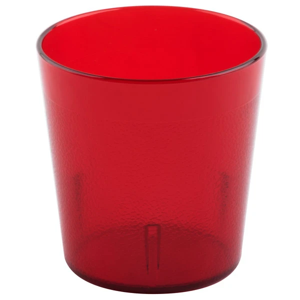 Cambro 900P2156 Colorware 9.7 Oz. Ruby Red Customizable SAN Plastic Tumbler - 24/Case 2 Cambro 900P2156 Colorware 9.7 Oz. Ruby Red Customizable SAN Plastic Tumbler - 24/Case - Image 2
