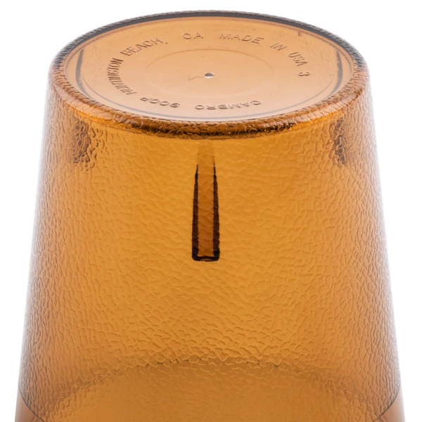 Cambro 900P153 Colorware 9.7 Oz. Amber Customizable SAN Plastic Tumbler - 72/Case 3 Cambro 900P153 Colorware 9.7 Oz. Amber Customizable SAN Plastic Tumbler - 72/Case - Image 3