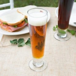 Libbey 3823 Catalina 14 Oz. Customizable Tall Footed Pilsner Glass - 24/Case -Acopa shop 1358413