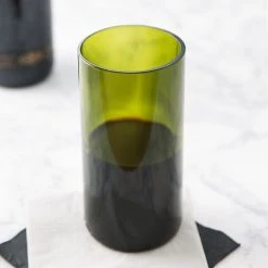 Libbey 97284 16 Oz. Customizable Green Repurposed Wine Bottle Tumbler - 12/Case -Acopa shop 1473386