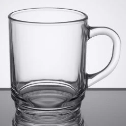 Arcoroc 61875 8.5 Oz. Customizable Fully Tempered Stackable Glass Mug By Arc Cardinal - 36/Case -Acopa shop 1658643