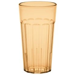 Cambro NT16153 Newport 16.4 Oz. Amber Customizable SAN Plastic Tumbler - 36/Case