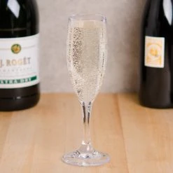 GET Enterprises GET SW-1401-1-SAN-CL 6 Oz. Customizable SAN Plastic Champagne Flute