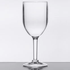 GET Enterprises GET SW-1404-1-SAN-CL 8 Oz. Customizable SAN Plastic Wine Glass -Acopa shop 1692659