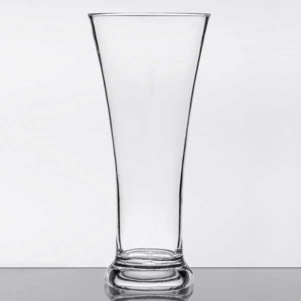 GET Enterprises GET P-12-1-CL 12 Oz. Customizable SAN Plastic Flared Pilsner Glass - Image 2