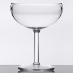 GET Enterprises GET SW-1405-1-SAN-CL 16 Oz. Customizable SAN Plastic Coupe Glass 3 GET Enterprises GET SW-1405-1-SAN-CL 16 Oz. Customizable SAN Plastic Coupe Glass -Acopa shop 1692716