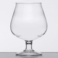 GET Enterprises GET BRA-2-PC-CL 16 Oz. Customizable Plastic Brandy Snifter -Acopa shop 1692729