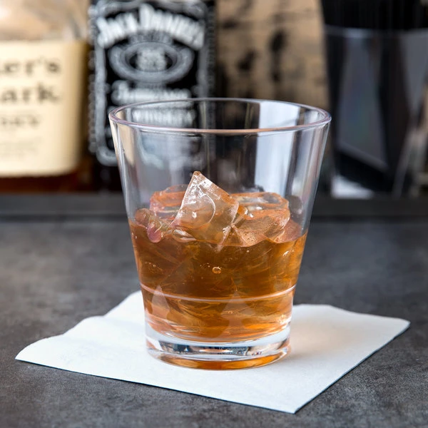 GET Enterprises GET S-11-CL Revo 12 Oz. Customizable SAN Plastic Stackable Double Rocks / Old Fashioned Glass - 24/Case 1 GET Enterprises GET S-11-CL Revo 12 Oz. Customizable SAN Plastic Stackable Double Rocks / Old Fashioned Glass - 24/Case