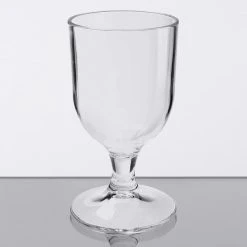 GET Enterprises GET SW-1413-1-CL 8 Oz. Customizable SAN Plastic Goblet - 24/Case -Acopa shop 1692923