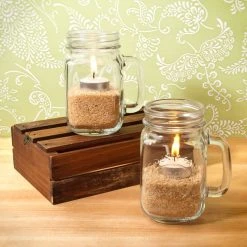 Libbey 97085 16 Oz. County Fair Drinking Jar / Mason Jar With Handle - 12/Case 9 Libbey 97085 16 Oz. County Fair Drinking Jar / Mason Jar With Handle - 12/Case -Acopa shop 174808