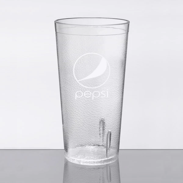 GET Enterprises GET 6620-CP 20 Oz. Clear Pepsi® SAN Plastic Pebbled Tumbler - 72/Case 1 GET Enterprises GET 6620-CP 20 Oz. Clear Pepsi® SAN Plastic Pebbled Tumbler - 72/Case