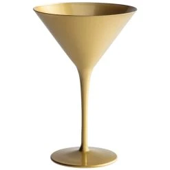 Alternative view of Stolzle 1400025T/2583 Glisten 8.5 Oz. Gold Martini Glass - 6/Case