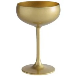 Stolzle 2730008T/2583 Glisten 8 Oz. Gold Coupe Glass - 6/Case -Acopa shop 1786542