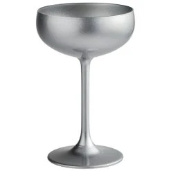 Alternative view of Stolzle 2730008T/2584 Glisten 8 Oz. Silver Coupe Glass - 6/Case