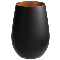 Alternative view of Stolzle 3520012T/2494 Glisten 16.5 Oz. Matte Black/Copper Stemless Wine Glass / Tumbler - 6/Case