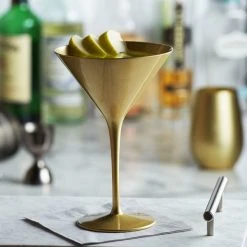 Stolzle 1400025T/2583 Glisten 8.5 Oz. Gold Martini Glass - 6/Case