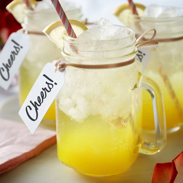 Acopa Rustic Charm 16 Oz. Drinking Jar / Mason Jar With Handle - 12/Case - Image 4