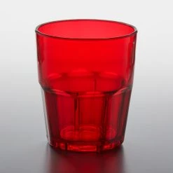 GET Enterprises GET 9912-1-R Bahama 12 Oz. Red Customizable SAN Plastic Tumbler - 72/Case -Acopa shop 1849610