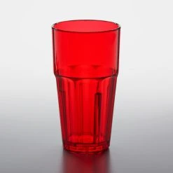 GET Enterprises GET 9916-1-R Bahama 16 Oz. Red Customizable SAN Plastic Tumbler - 72/Case 3 GET Enterprises GET 9916-1-R Bahama 16 Oz. Red Customizable SAN Plastic Tumbler - 72/Case -Acopa shop 1849731