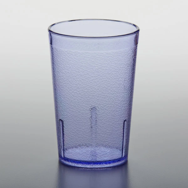 GET Enterprises GET 6608-1-BL 8 Oz. Blue Customizable SAN Plastic Pebbled Tumbler - 72/Case - Image 2