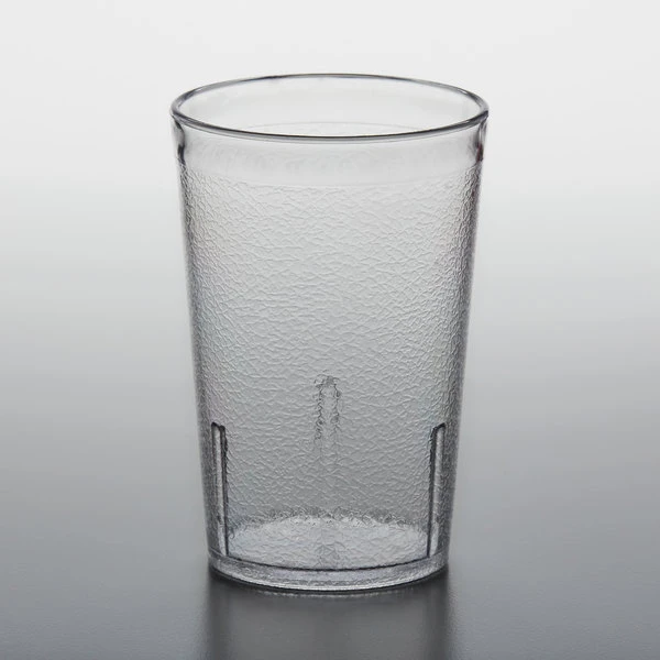 GET Enterprises GET 6608-1-CL 8 Oz. Clear Customizable SAN Plastic Pebbled Tumbler - 72/Case 2 GET Enterprises GET 6608-1-CL 8 Oz. Clear Customizable SAN Plastic Pebbled Tumbler - 72/Case - Image 2