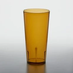 GET Enterprises GET 6624-1-A 24 Oz. Amber Customizable SAN Plastic Pebbled Tumbler - 72/Case 3 GET Enterprises GET 6624-1-A 24 Oz. Amber Customizable SAN Plastic Pebbled Tumbler - 72/Case -Acopa shop 1852613
