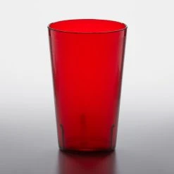 GET Enterprises GET 5032-1-R 32 Oz. Red Customizable SAN Plastic Pebbled Tumbler - 48/Case -Acopa shop 1852715