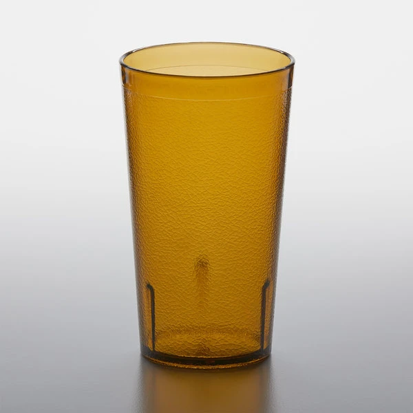 GET Enterprises GET 6612-1-A 12 Oz. Amber Customizable SAN Plastic Pebbled Tumbler - 72/Case 2 GET Enterprises GET 6612-1-A 12 Oz. Amber Customizable SAN Plastic Pebbled Tumbler - 72/Case - Image 2