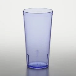 GET Enterprises GET 6620-1-BL 20 Oz. Blue Customizable SAN Plastic Pebbled Tumbler - 72/Case -Acopa shop 1853014
