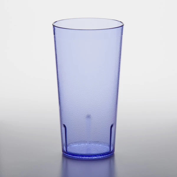 GET Enterprises GET 6632-1-BL 32 Oz. Blue Customizable SAN Plastic Tall Pebbled Tumbler - 48/Case 2 GET Enterprises GET 6632-1-BL 32 Oz. Blue Customizable SAN Plastic Tall Pebbled Tumbler - 48/Case - Image 2
