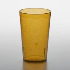 Alternative view of GET Enterprises GET 6695-1-A 9.5 Oz. Amber Customizable SAN Plastic Pebbled Tumbler - 72/Case
