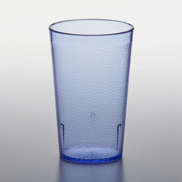 GET Enterprises GET 6695-1-BL 9.5 Oz. Blue Customizable SAN Plastic Pebbled Tumbler - 72/Case 2 GET Enterprises GET 6695-1-BL 9.5 Oz. Blue Customizable SAN Plastic Pebbled Tumbler - 72/Case - Image 2