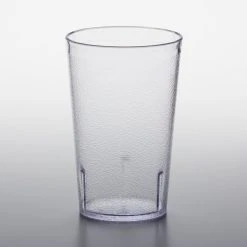 GET Enterprises GET 6695-1-CL 9.5 Oz. Clear Customizable SAN Plastic Pebbled Tumbler - 72/Case -Acopa shop 1853104