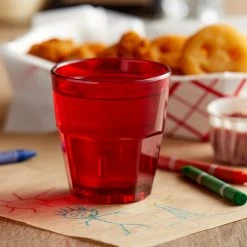 GET Enterprises GET 9955-1-R Bahama 5.5 Oz. Red Customizable SAN Plastic Tumbler - 72/Case