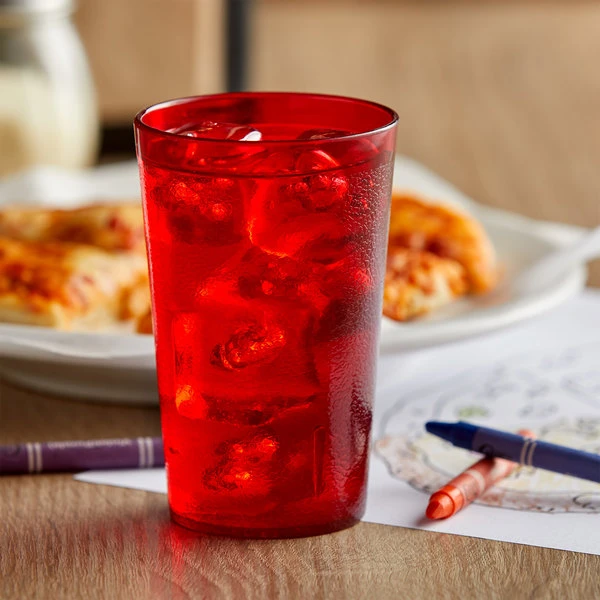 GET Enterprises GET 6695-1-R 9.5 Oz. Red Customizable SAN Plastic Pebbled Tumbler - 72/Case 1 GET Enterprises GET 6695-1-R 9.5 Oz. Red Customizable SAN Plastic Pebbled Tumbler - 72/Case