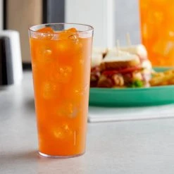 Carlisle 522407 Stackable 24 Oz. Clear SAN Plastic Tumbler - 72/Case