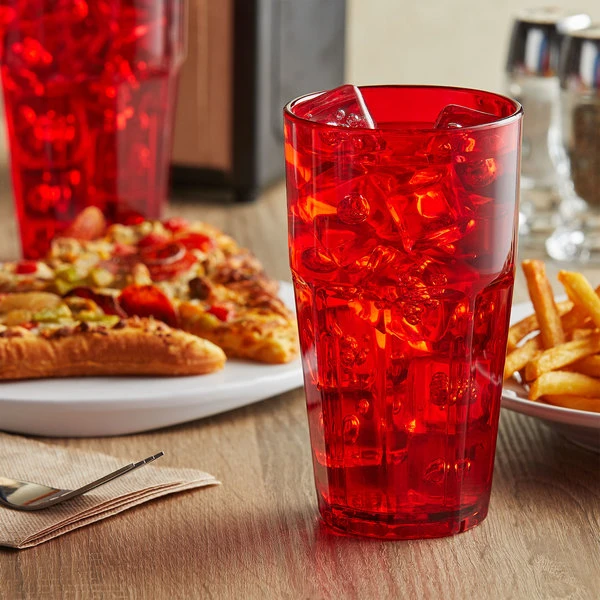 GET Enterprises GET 9916-1-R Bahama 16 Oz. Red Customizable SAN Plastic Tumbler - 72/Case 1 GET Enterprises GET 9916-1-R Bahama 16 Oz. Red Customizable SAN Plastic Tumbler - 72/Case