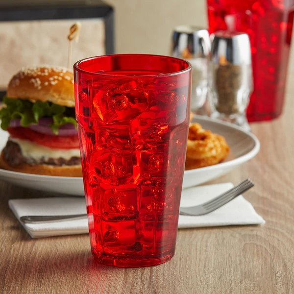 GET Enterprises GET 9920-1-R Bahama 20 Oz. Red Customizable SAN Plastic Tumbler - 72/Case 1 GET Enterprises GET 9920-1-R Bahama 20 Oz. Red Customizable SAN Plastic Tumbler - 72/Case