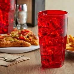 GET Enterprises GET 9922-1-R Bahama 22 Oz. Red Customizable SAN Plastic Tumbler - 72/Case