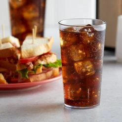 Carlisle 52163550E Stackable 16 Oz. Clear Coca-Cola® SAN Plastic Tumbler - 72/Case
