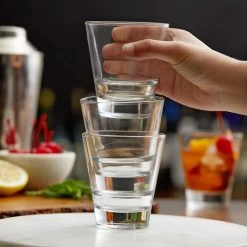 Libbey 15869 Endeavor 8 Oz. Customizable Stackable Rocks / Old Fashioned Glass - 12/Case -Acopa shop 1873214