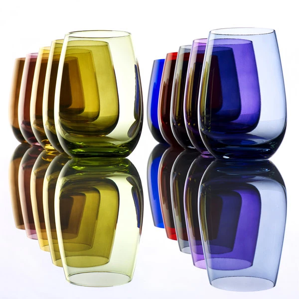 Stolzle S3527212E Elements 16.5 Oz. Green Stemless Wine Glass / Tumbler - 24/Case 3 Stolzle S3527212E Elements 16.5 Oz. Green Stemless Wine Glass / Tumbler - 24/Case - Image 3