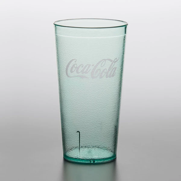 GET Enterprises GET 6620-JC 20 Oz. Jade Coca-Cola® SAN Plastic Pebbled Tumbler - 72/Case 2 GET Enterprises GET 6620-JC 20 Oz. Jade Coca-Cola® SAN Plastic Pebbled Tumbler - 72/Case - Image 2