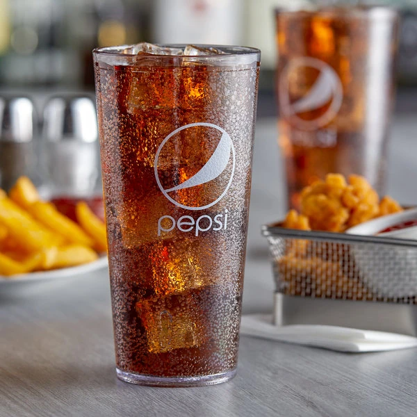 GET Enterprises GET 6624-CP 24 Oz. Clear Pepsi® SAN Plastic Pebbled Tumbler - 72/Case 1 GET Enterprises GET 6624-CP 24 Oz. Clear Pepsi® SAN Plastic Pebbled Tumbler - 72/Case