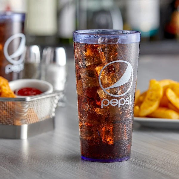 GET Enterprises GET 6620-BP 20 Oz. Blue Pepsi® SAN Plastic Pebbled Tumbler - 72/Case 1 GET Enterprises GET 6620-BP 20 Oz. Blue Pepsi® SAN Plastic Pebbled Tumbler - 72/Case