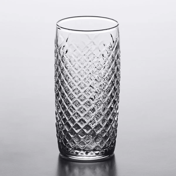 Anchor Hocking 13399FS Cross-Hatch 16.5 Oz. Cooler Glass - 12/Case 2 Anchor Hocking 13399FS Cross-Hatch 16.5 Oz. Cooler Glass - 12/Case - Image 2